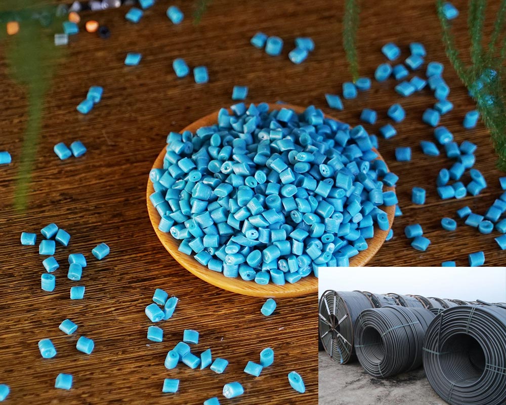 PE pipe particles