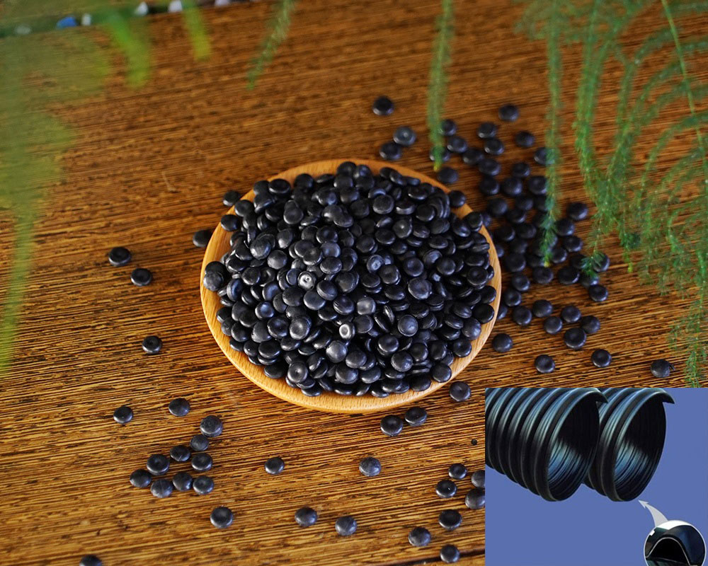 Steel strip pipe particles